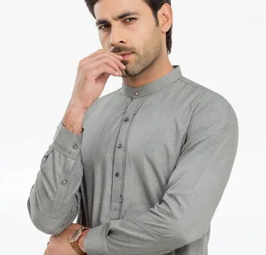 Men's Grey Kurta Shalwar
