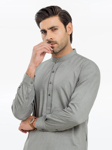 Men's Grey Kurta Shalwar