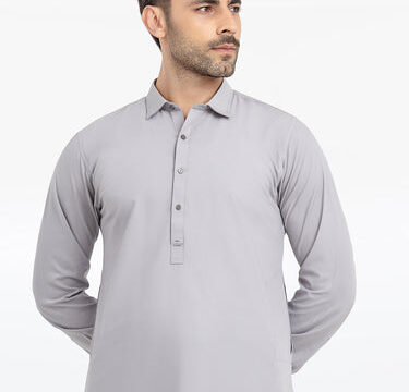 Men's Grey Kurta Shalwar