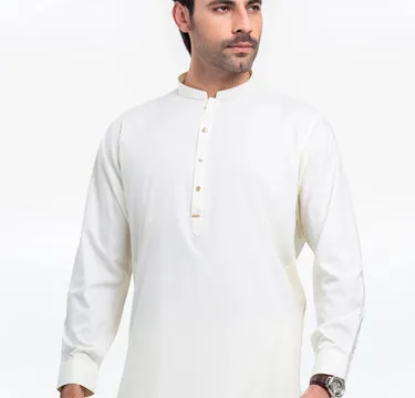 Men's Cream Kurta Shalwar