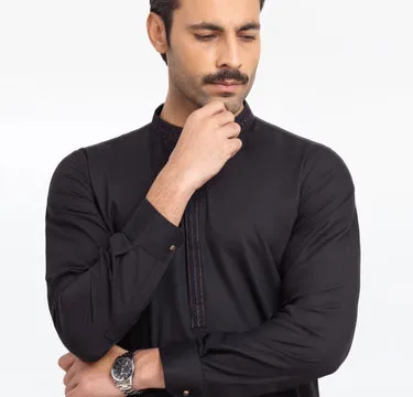 Men's Black Kurta Pajama