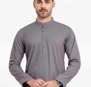 Men's Grey Kurta Pajama