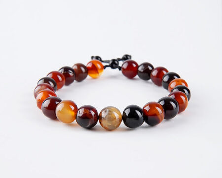 Adjustable Beaded Bracelet - Brown