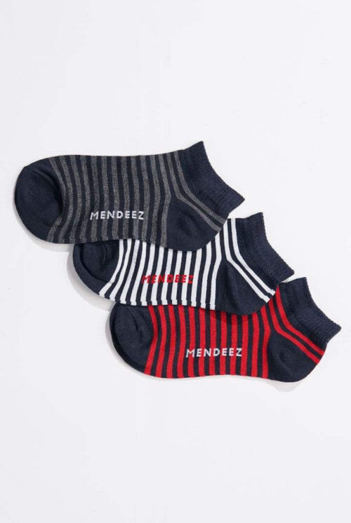 Strippy Ankle Socks - Pack of 3