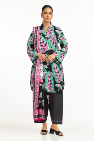 3pc jacquard printed suit iustksd 559 front