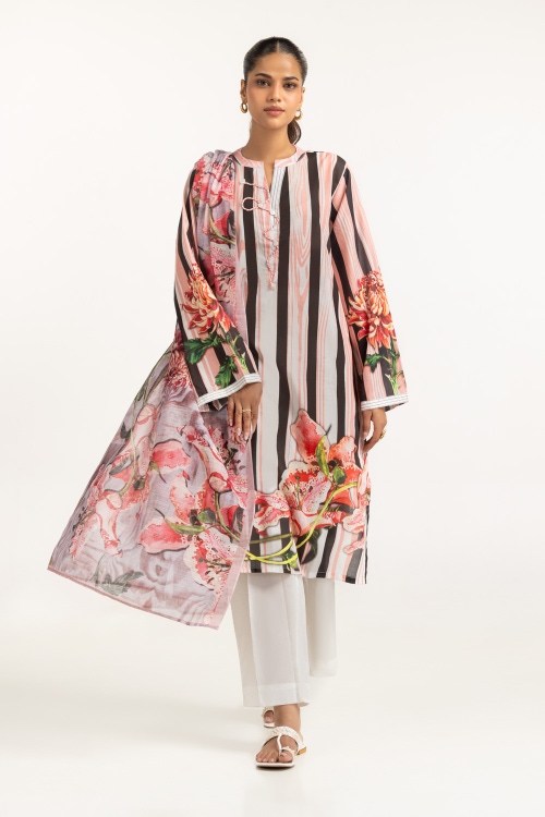 3PC Lawn Printed Suit IUSTKSD-688