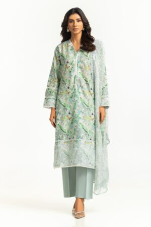 3pc lawn printed suit with embroidered iustksd 625 front