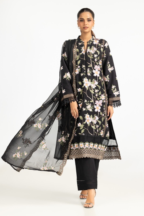 3PC Swiss Voile Embroidered Suit IUSTKSD-830