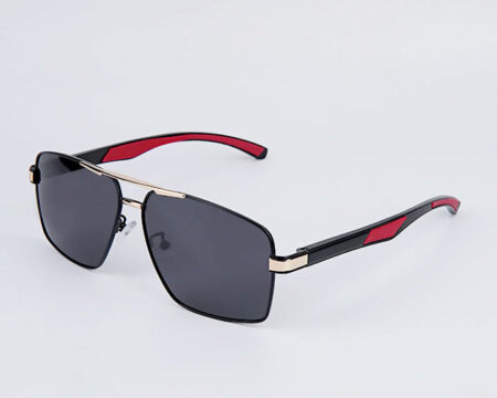 Double Bridge Aviator Sunglasses - Black