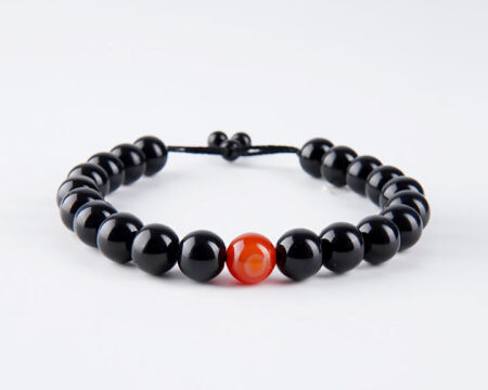 Adjustable Beaded Bracelet - Brown & Black