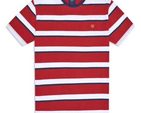 Red Stripe Crew Neck T-shirt