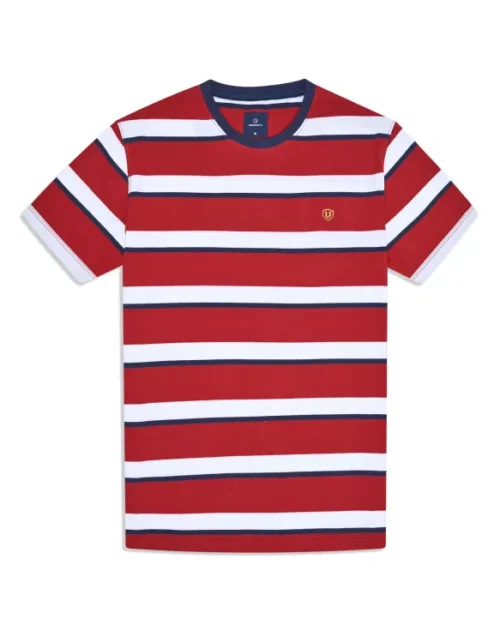 Red Stripe Crew Neck T-shirt