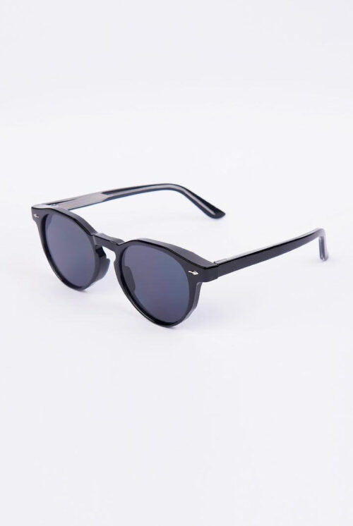 Round Wayfarer Sunglasses - Black