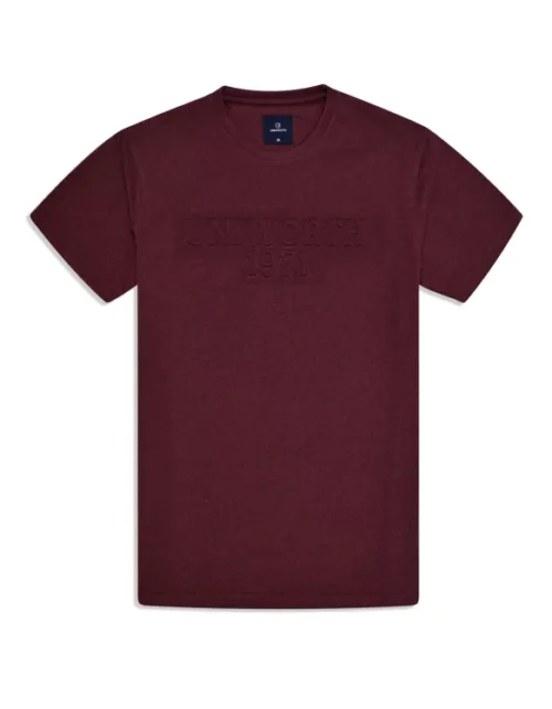 Maroon Printed Crew Neck T-shirt