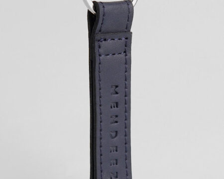 Leather Keychain - Dark Blue