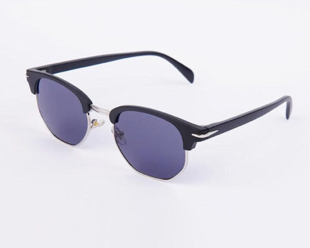 Half Rim Round Sunglasses - Blue