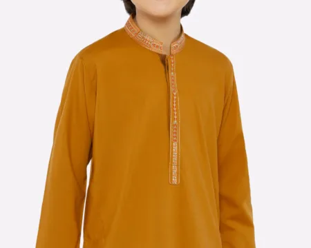 Mustard Boys Kurta Pajama