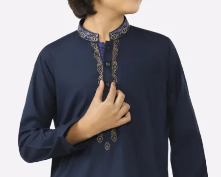 Navy Blue Boys Kurta Pajama