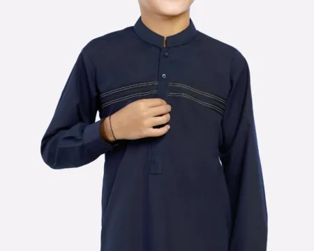 Navy Blue Boys Kurta Pajama
