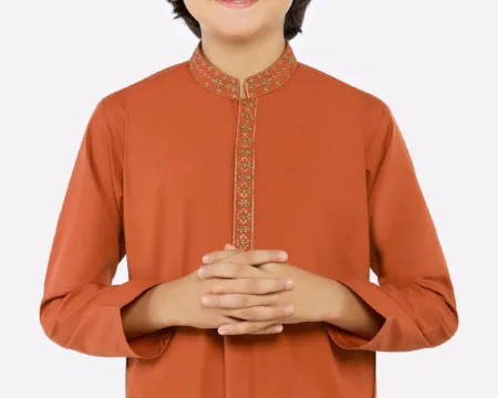 Rust Boys Kurta Shalwar