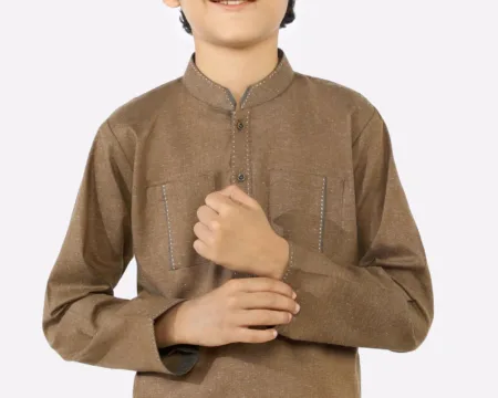 Light Brown Boys Kameez Shalwar