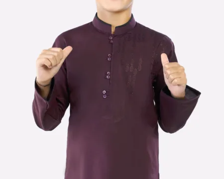Dark Purple Boys Shalwar Kameez