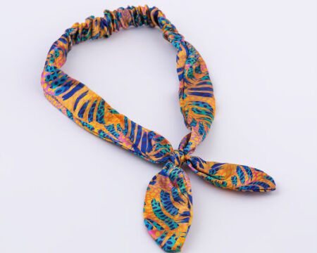 Printed Silk Looped Hairband