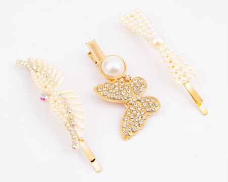 Pearl Embellished Hair Clip Set
