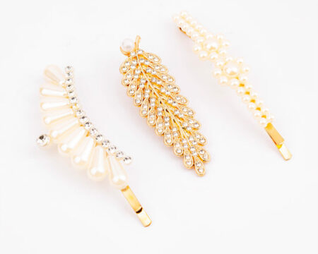 Pearl Embellished Hair Clip Set
