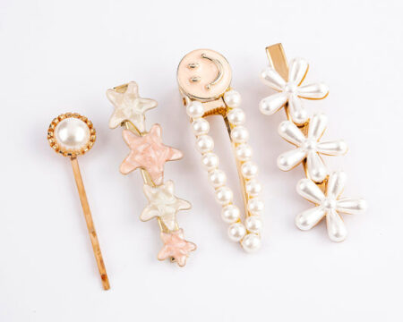 Pearl Embellished Hair Clip Set