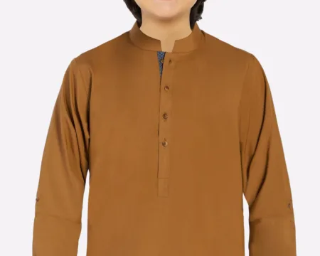 Brown Teens Kurta Pajama