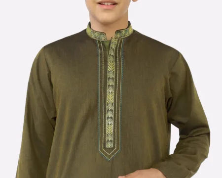 Dark Green Teens Kurta Pajama