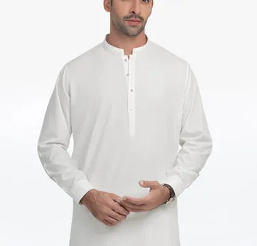 Men's Off White Kurta Shalwar
