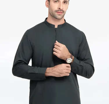 Men's Bottle Green Kurta Shalwar