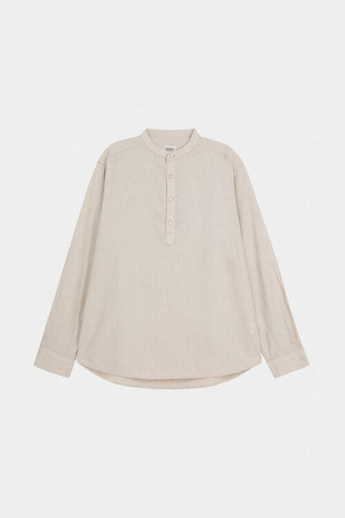 Basic Cotton Linen Popover Shirt