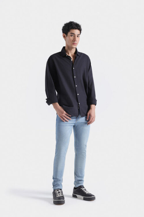 Viscose Linen Collar Shirt