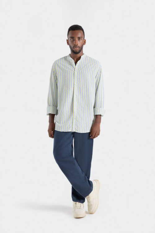 Seersucker Striped Shirt