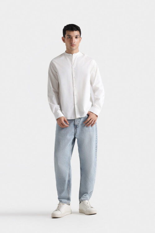 Basic Mandarin Collar Shirt