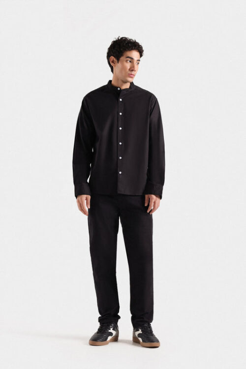 Basic Mandarin Collar Shirt