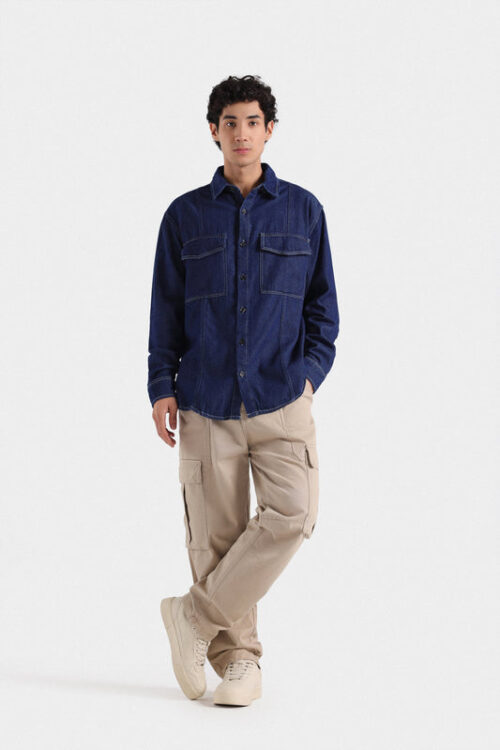 Denim Over-shirt With Pockets