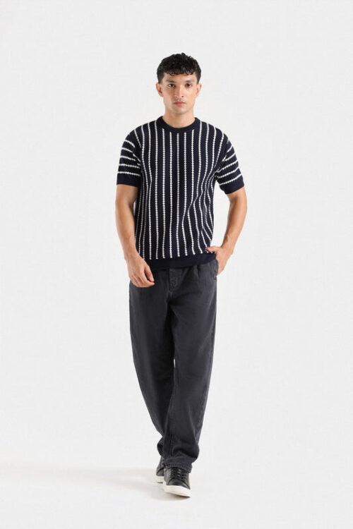 Textured Striped T-shirt