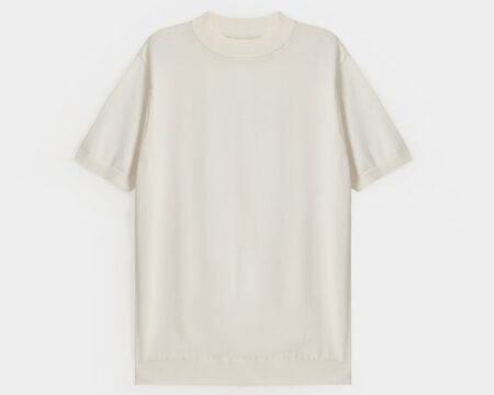 Mock Neck Knitted T-Shirt