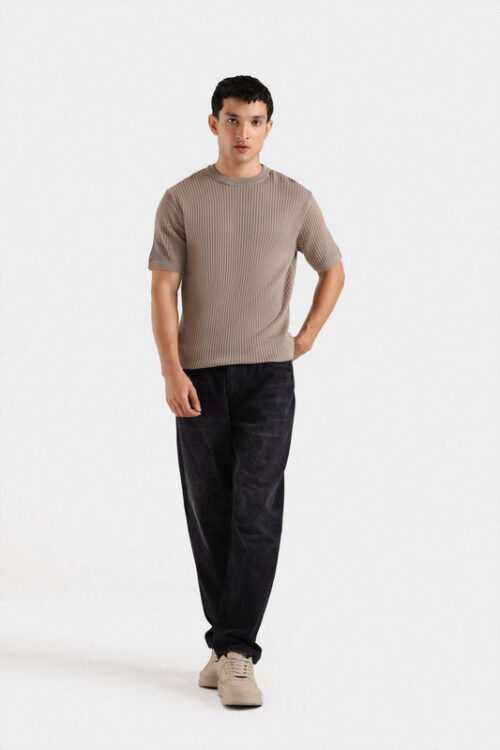 Knitted Textured T-Shirt