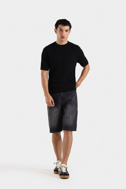 Knitted Textured T-Shirt