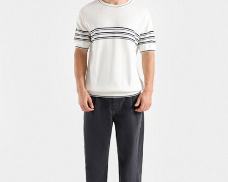 Striped Knitted T-Shirt