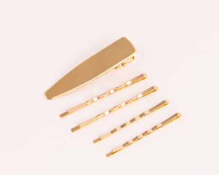 Golden Hair Clip Set