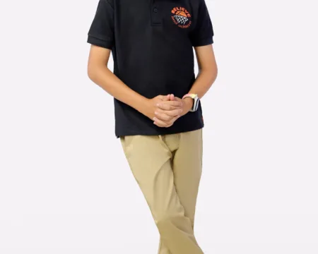 Black Printed Polo