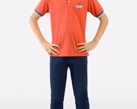 Rust Graphic Print Polo