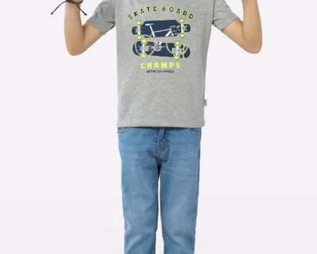 Heather Grey Graphic Printed T-Shirt