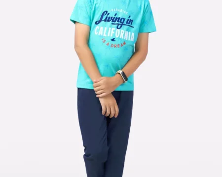 Aqua Printed T-Shirt